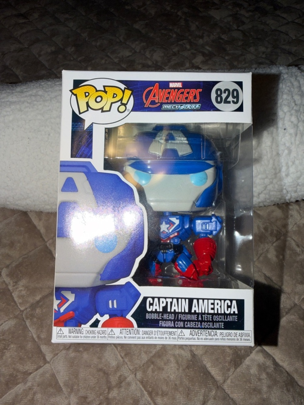 Funko Pop! Captain America MechStrike Figure - Blue, Red & White